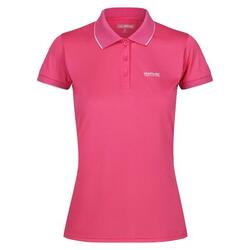 Dames Remex II Polo Hals TShirt (Flamingo Roze Effen)