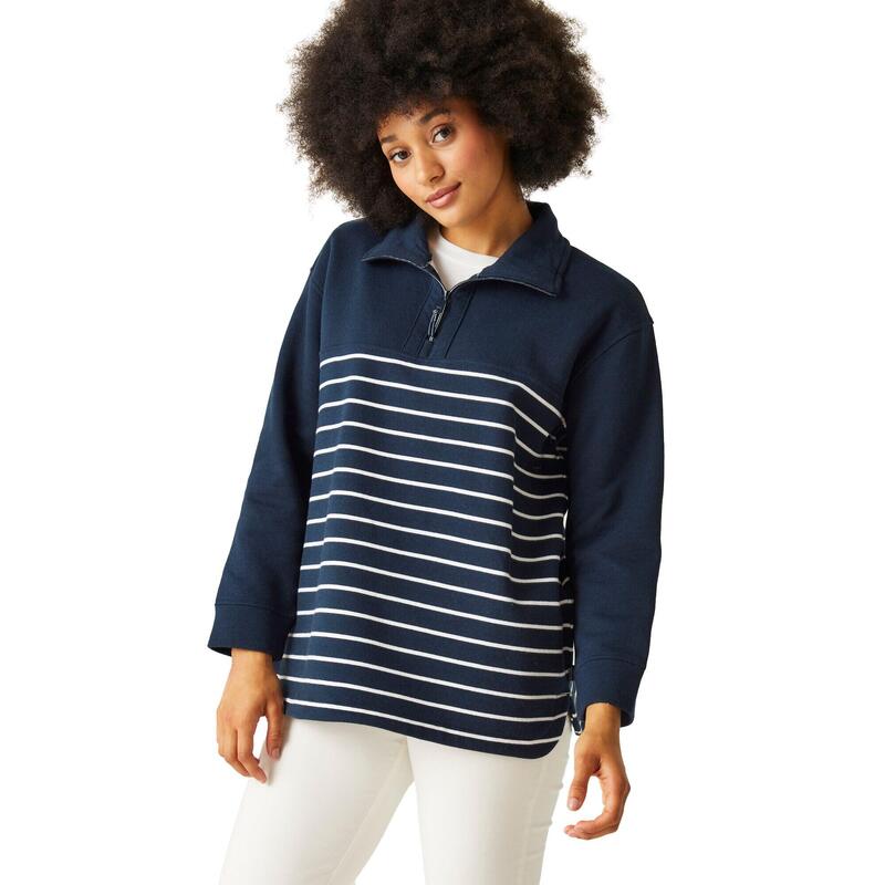 Het Bayletta sweatshirt met halve knopenlijst voor dames