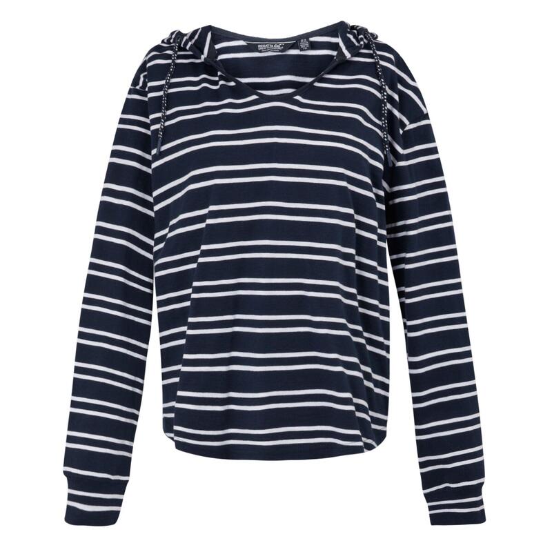 Sweat à capuche MINERVE Femme (Bleu marine / Blanc)