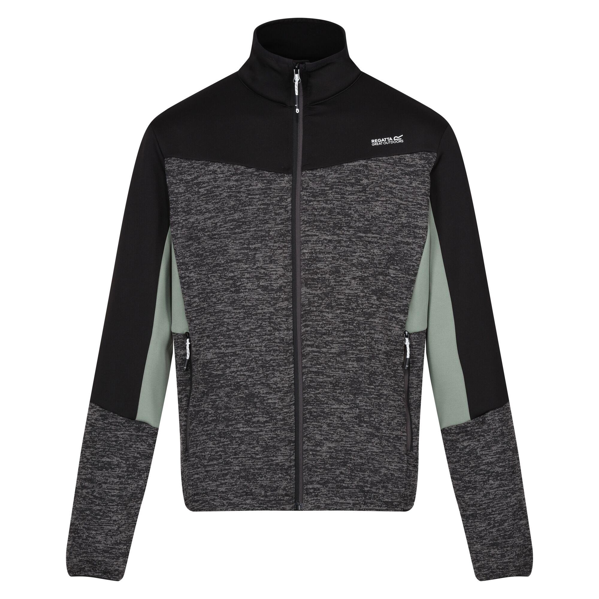REGATTA Mens Coladane VI Marl Full Zip Fleece Jacket (Ash/Black Marl)