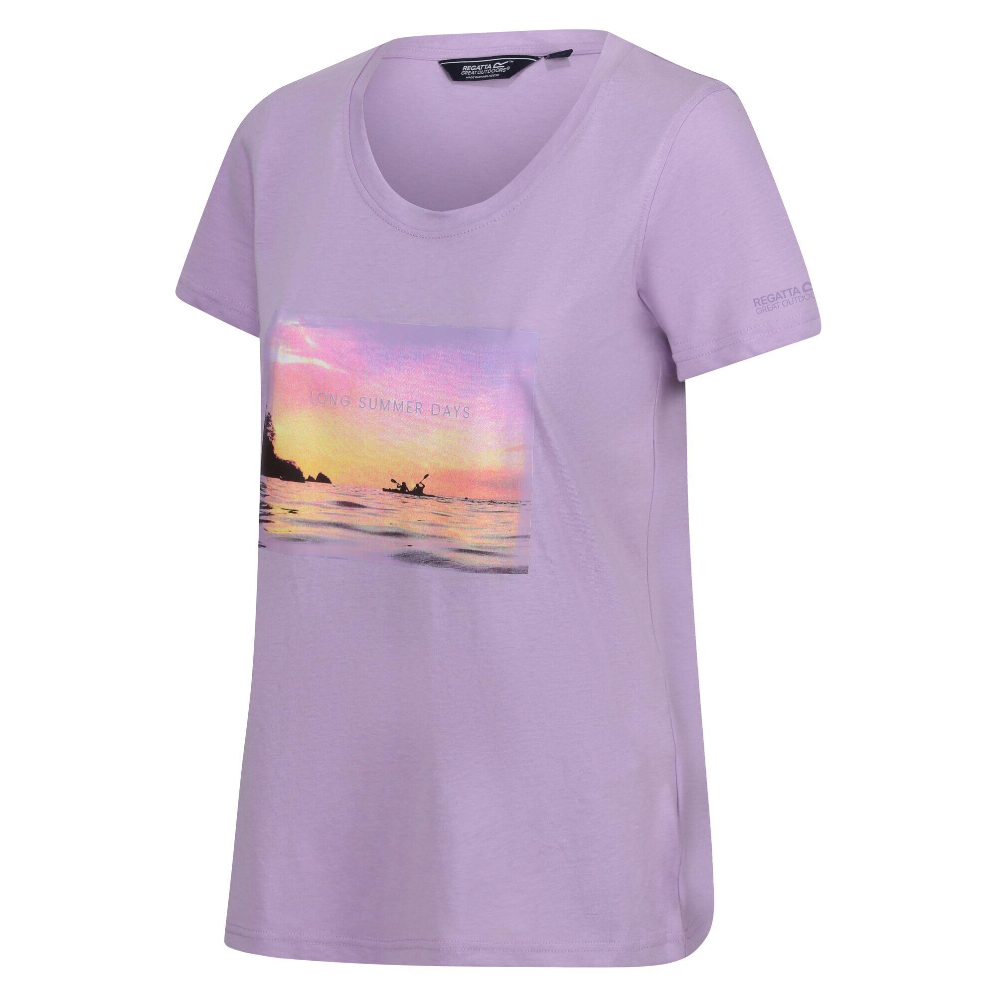 Womens/Ladies Filandra VIII Scenery TShirt (Purple Rose) 3/5