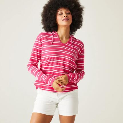 Sweat à capuche avec col en V femme Minerve