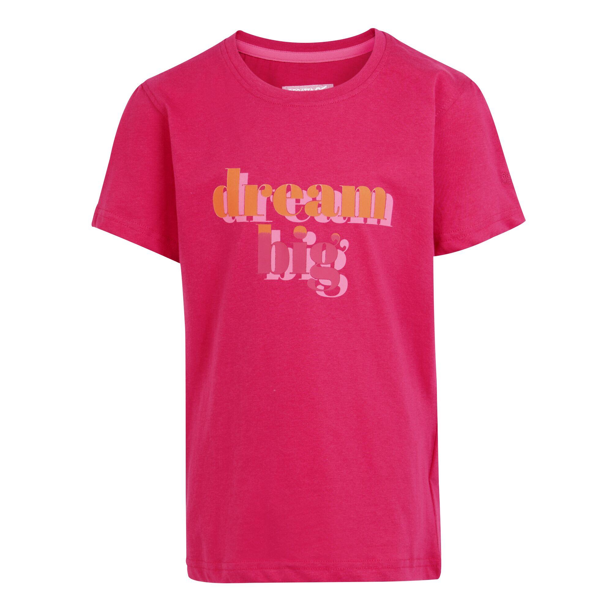 Maglietta BOSLEY DREAM BIG da bambino (rosa fluorescente)