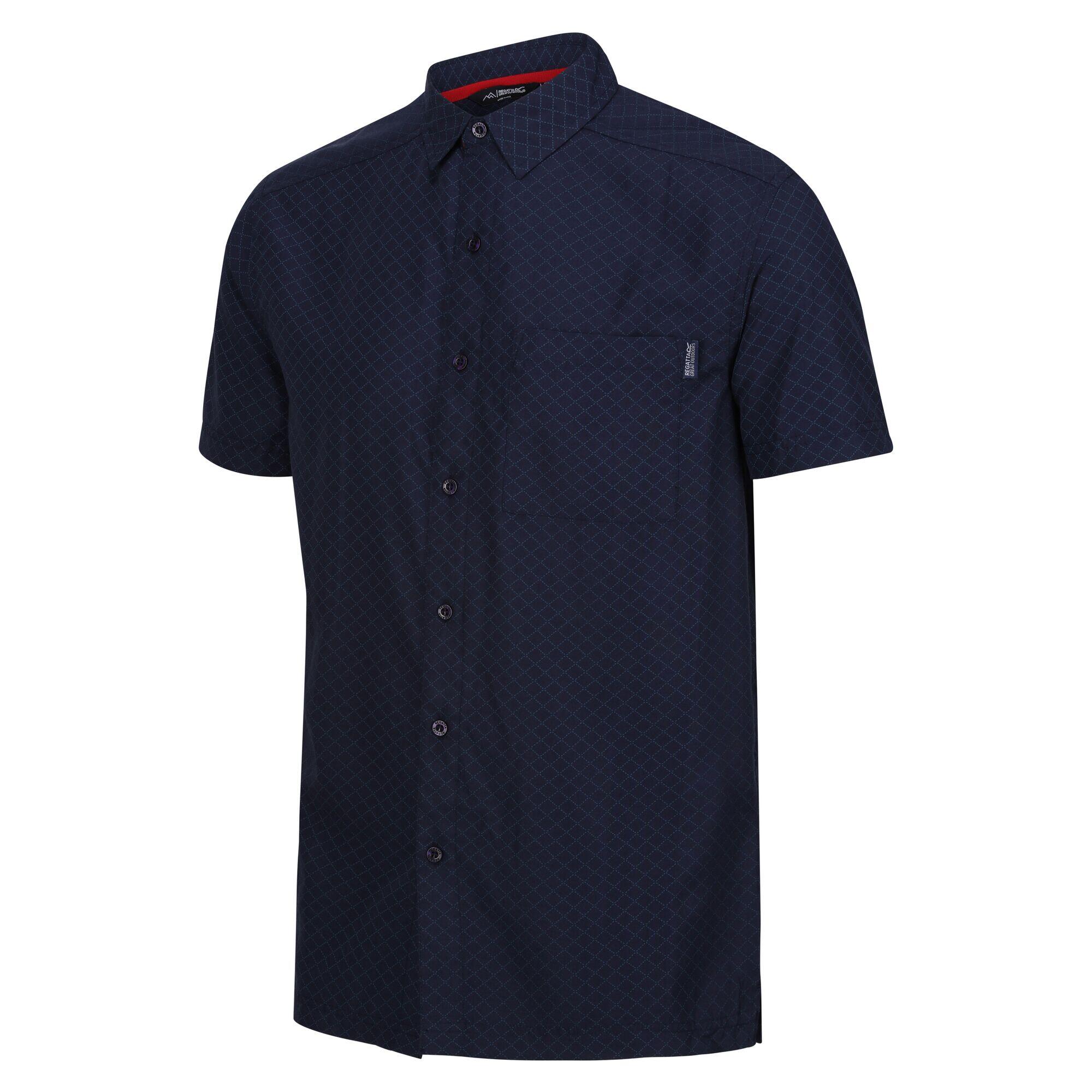 Camicia Incrociata Uomo Regatta Mindano VIII Blu Navy Moonlight Denim 3/5