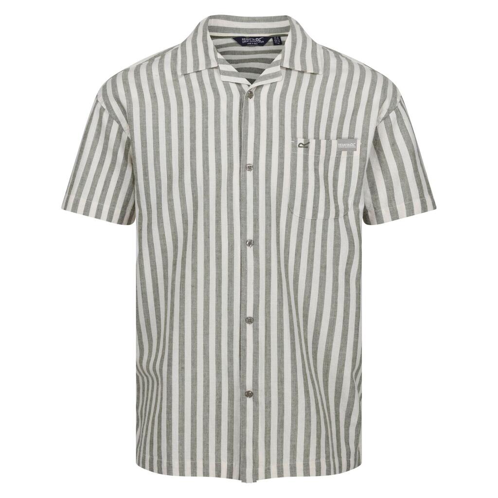 Mens Shorebay II Stripe ShortSleeved Shirt (Fauna/Antique White)