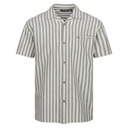 Chemise Manches Courtes Motif/style À Rayures SHOREBAY Homme (Faune / Blanc