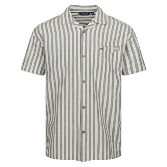 Chemise Manches Courtes Motif/style À Rayures SHOREBAY Homme (Faune / Blanc