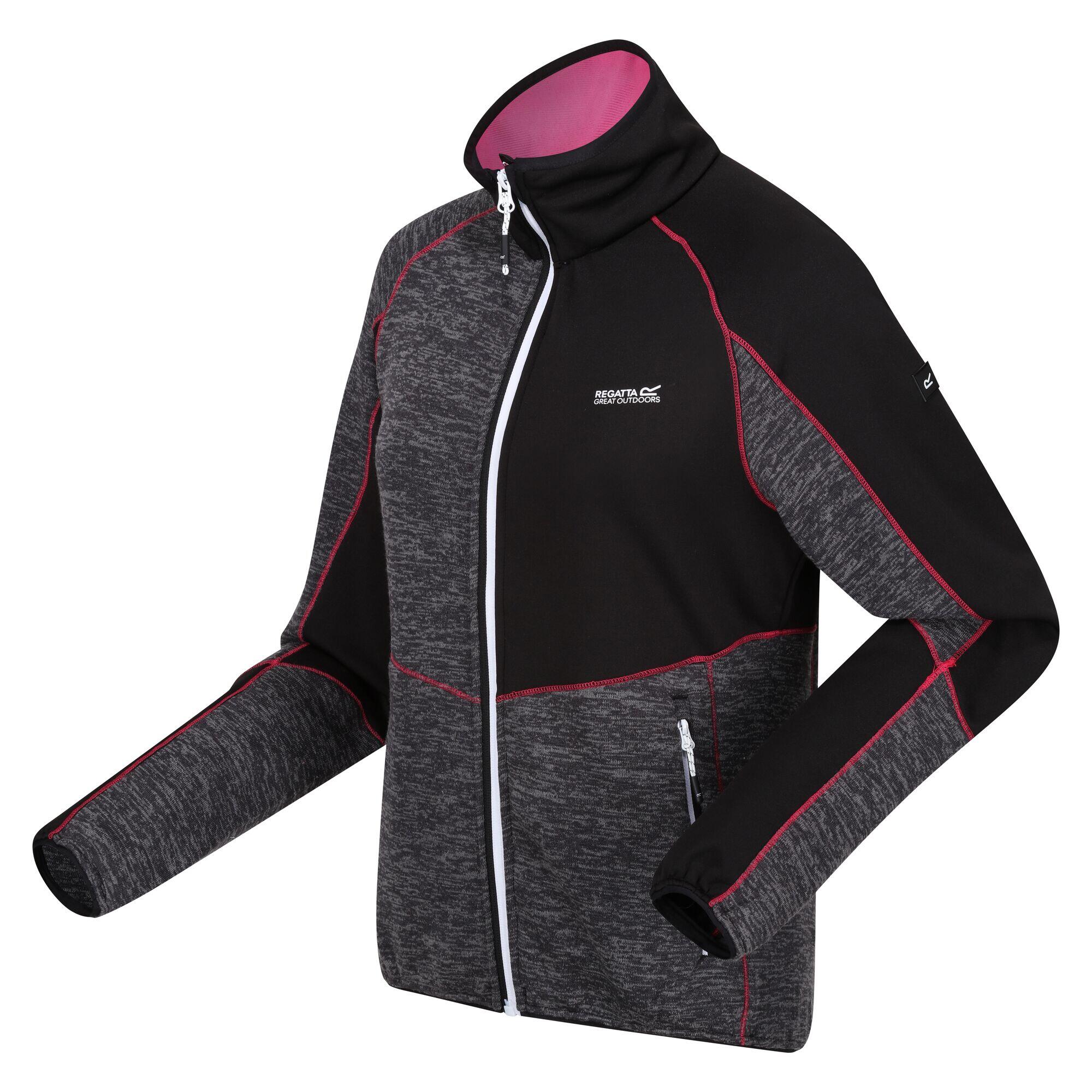 Veste Polaire LINDALLA Femme (Gris Phoque / Noir) 3/5