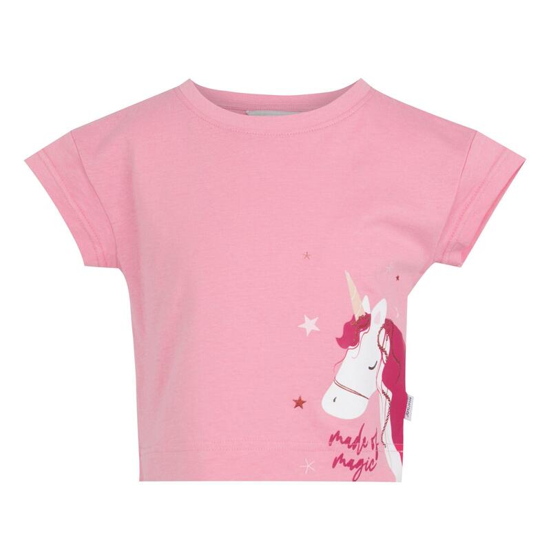 Kinderen/Kinderen Animal Luna de Eenhoorn TShirt (Zoet Roze)