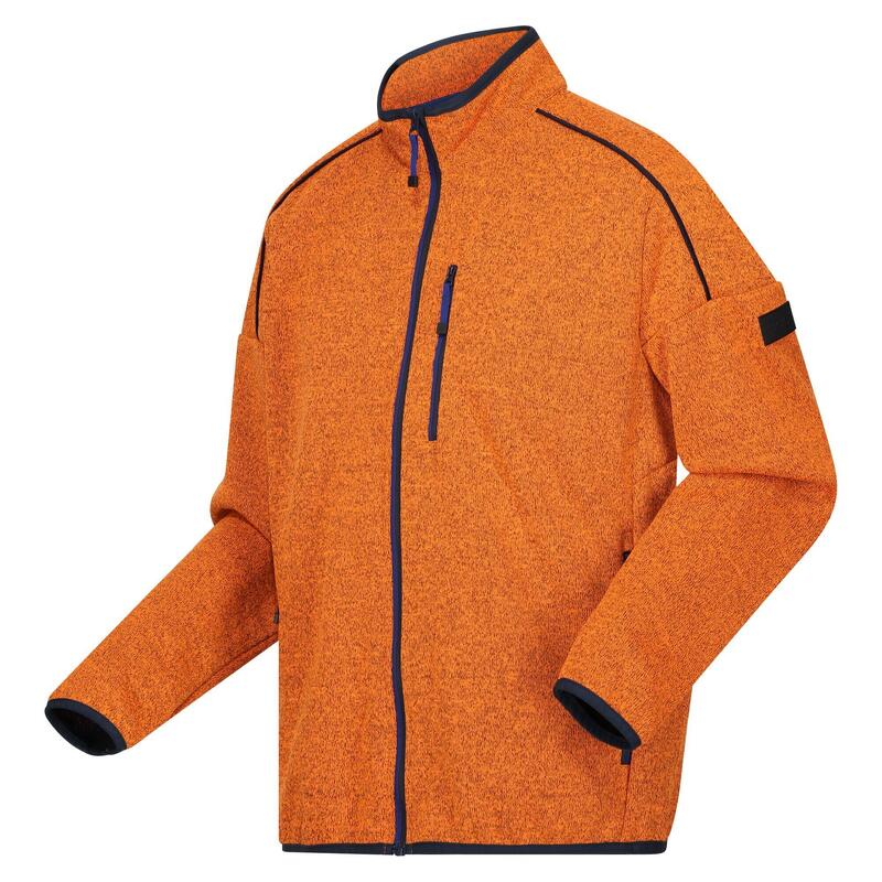 Bluza Polarowa Męska Melanżowy Pełen Suwak Kassam