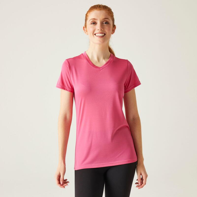 Het Fingal sportieve T-shirt met V-hals voor dames