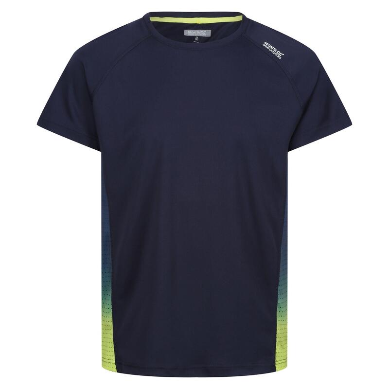 Tshirt CORBALLIS Homme (Bleu marine / Jaune verdâtre)