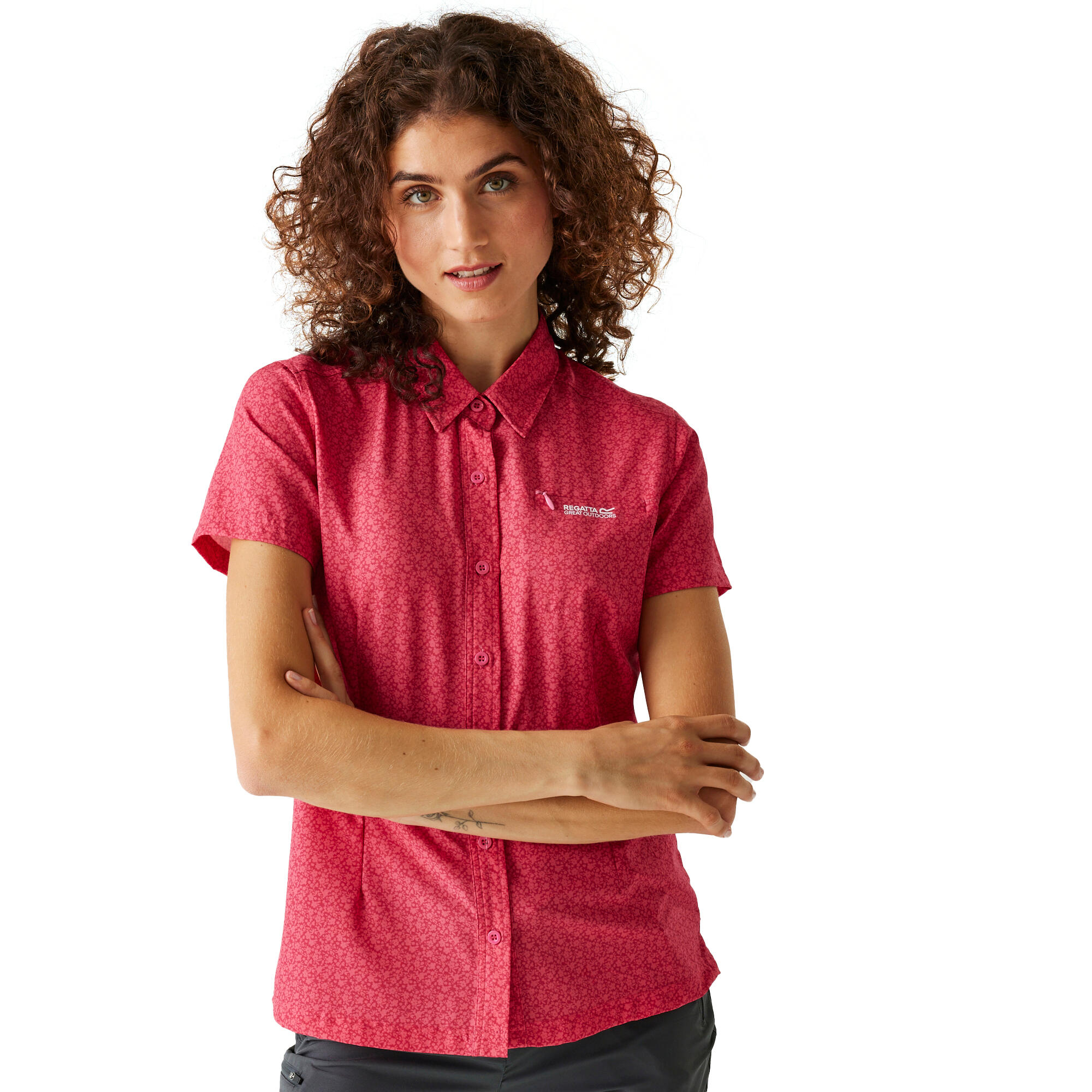 REGATTA Damen T-Shirt leicht, atmungsaktiv - Travel Packaway S/S, lila