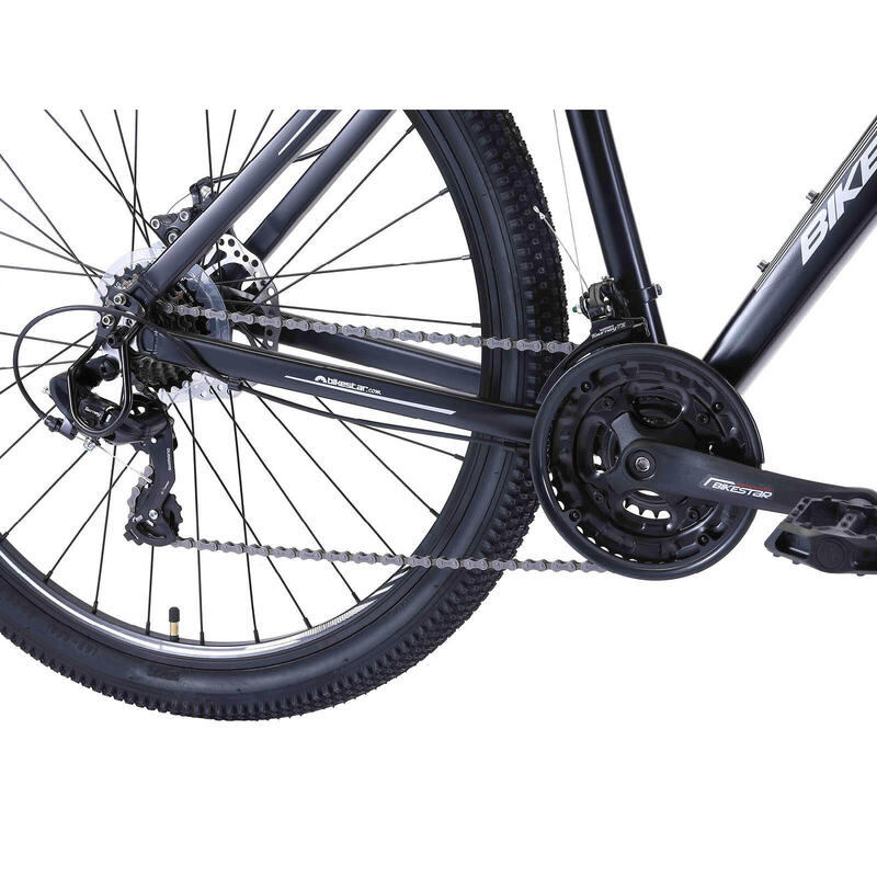 Bikestar Hardtail MTB Alu Sport Large 29 Inch 21 Speed zwart/zilver