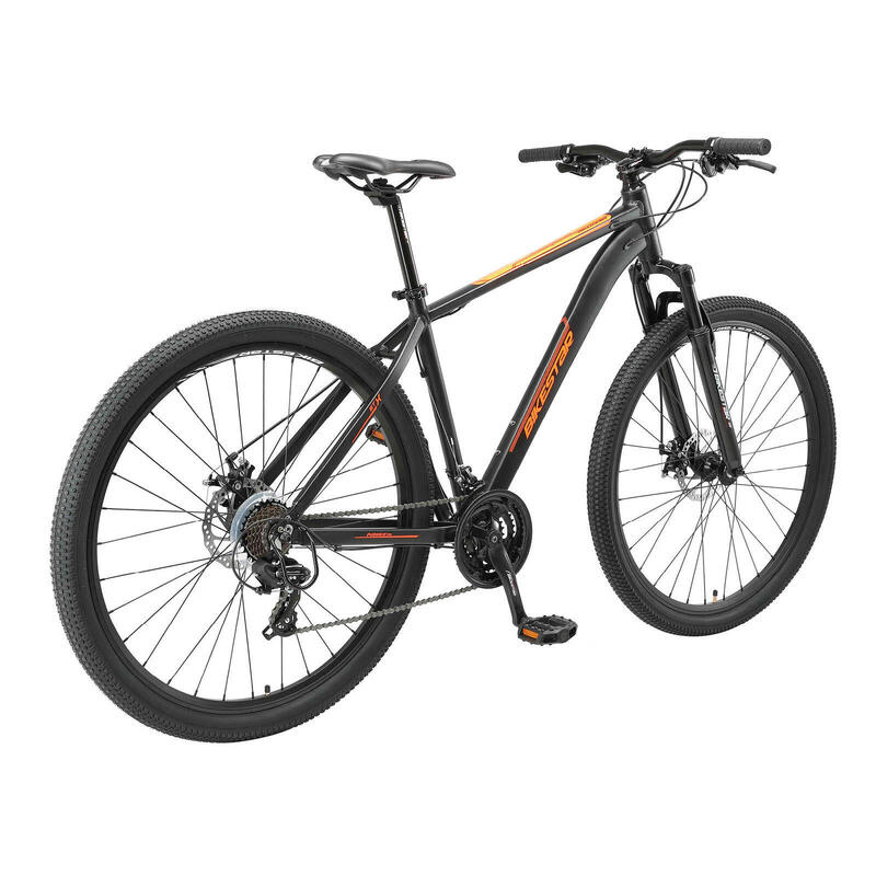 Bikestar Hardtail MTB Alu Sport Large 29 Inch 21 Speed zwart/oranje