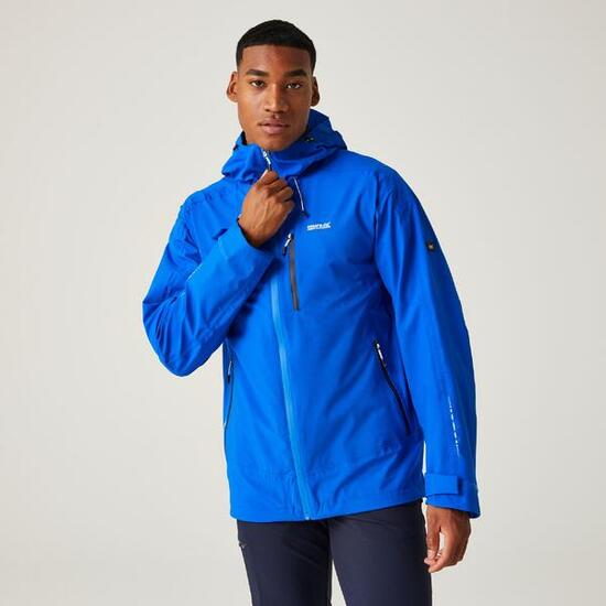 Herren Wandern Jacke wasserdicht, atmungsaktiv, leicht - Okara, blau