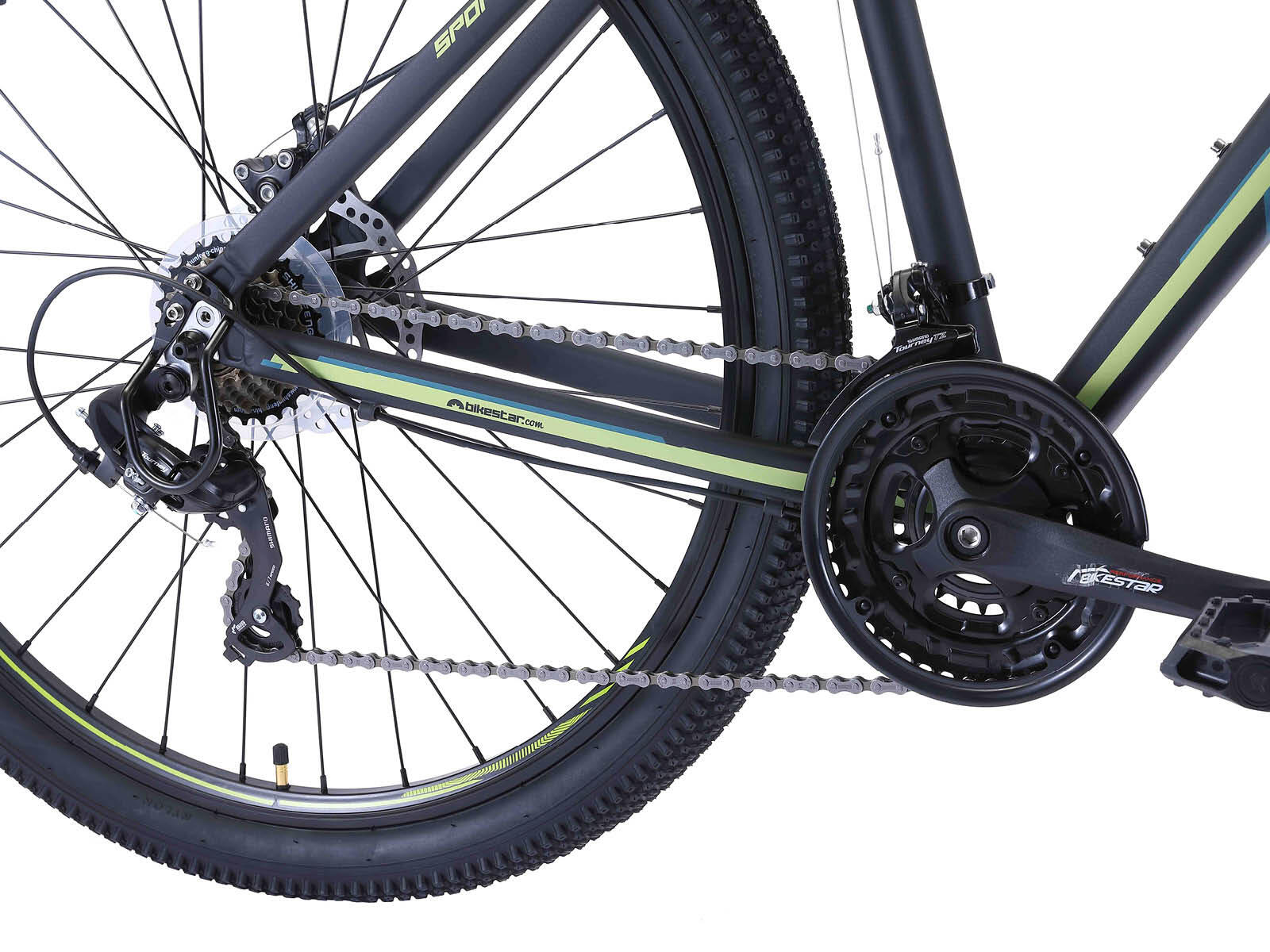 Bikestar Hardtail MTB Alu Sport Large 29 Inch 21 Speed zwart/blauw 4/4