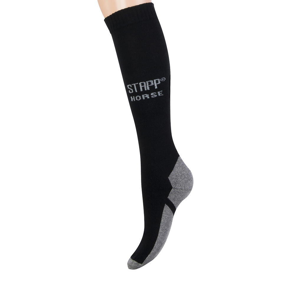 Stapp Horse - Stapp Horse Chaussettes D'Équitation Uni Noir - Chaussettes - Noir - 35/38 - Decathlon