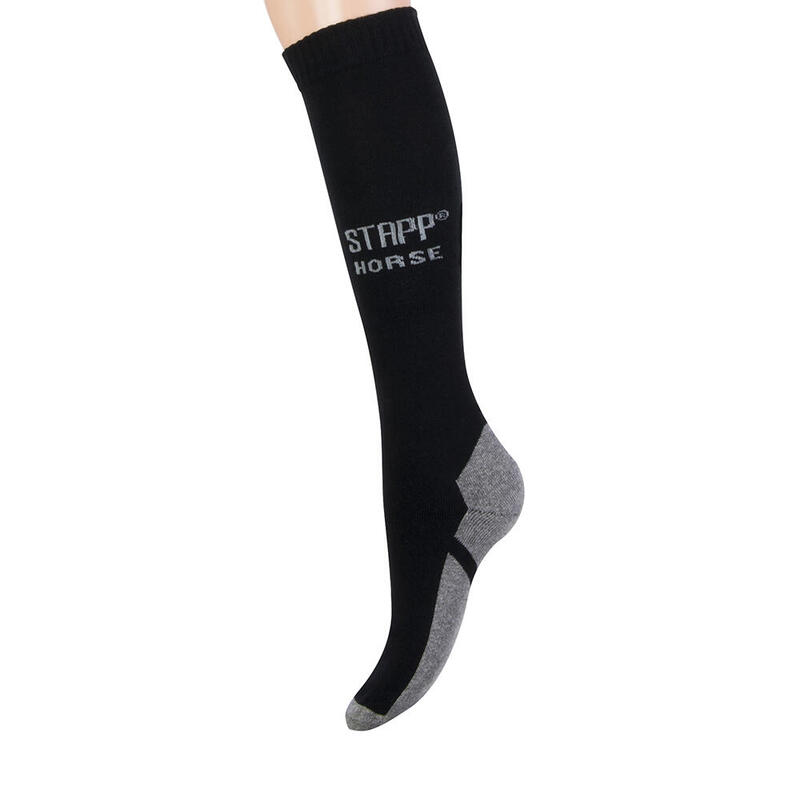 Chaussettes d'équitation, lot de 4 Uni Marine