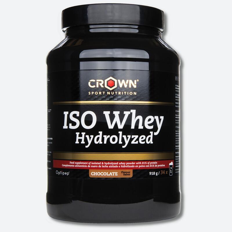 Lata com 918g de concentrado de whey hidrolisado ‘ISO Whey Hydrolized‘ Chocolate