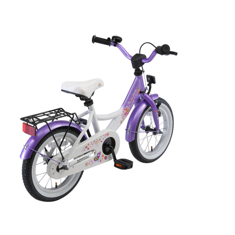 Bikestar kinderfiets Classic 14 inch lila/wit