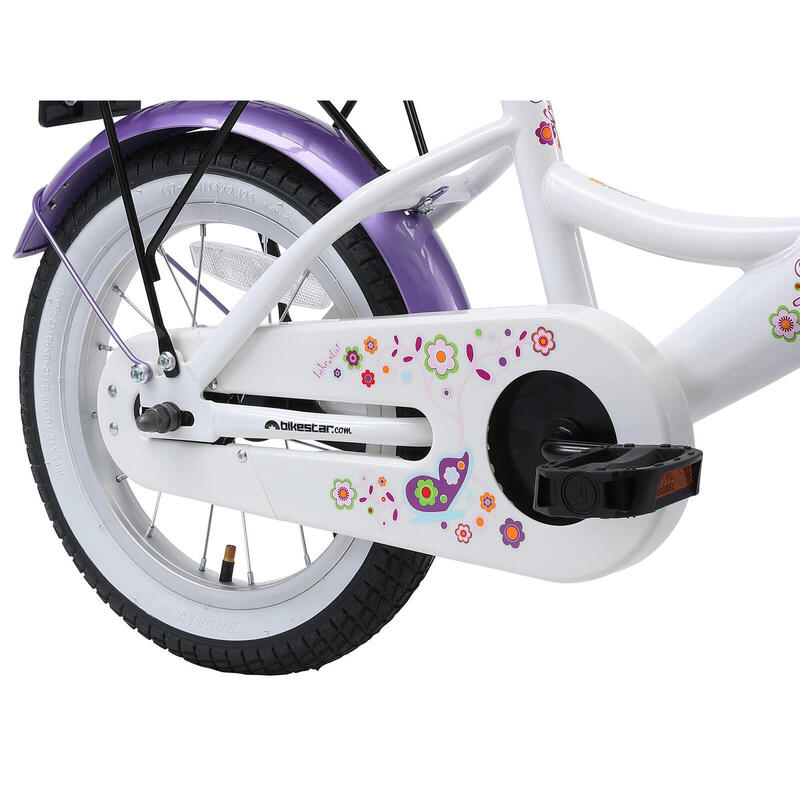 Bikestar kinderfiets Classic 14 inch lila/wit