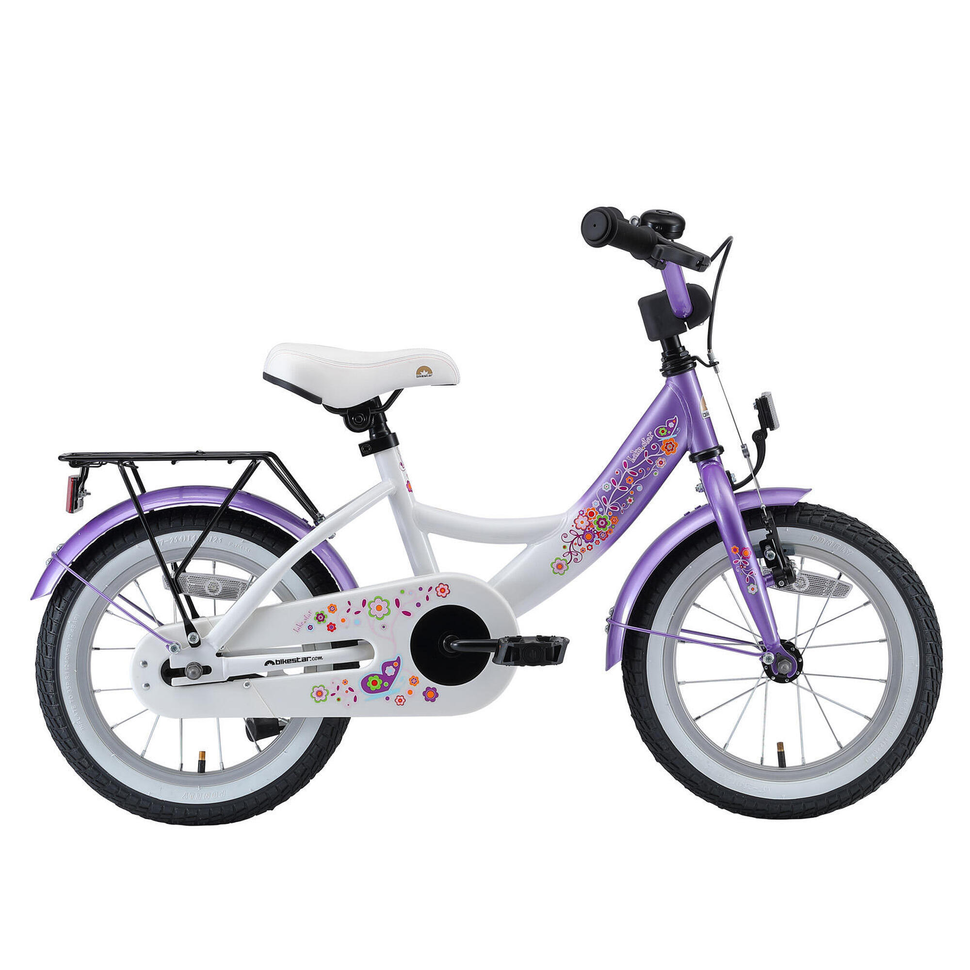 Bikestar - Vélo Enfant 14 Pouces À Partir De 3 - 5 Ans, Vtc Classic - Vélo Enfant - Violet - 14" - Decathlon
