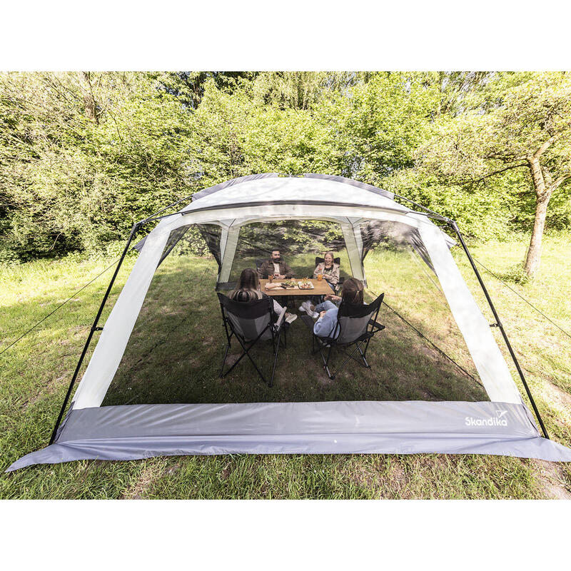 Outdoor Shelter mit Moskitonetz - Pavillon Fortun - 210 cm Stehhöhe - 350x350 cm