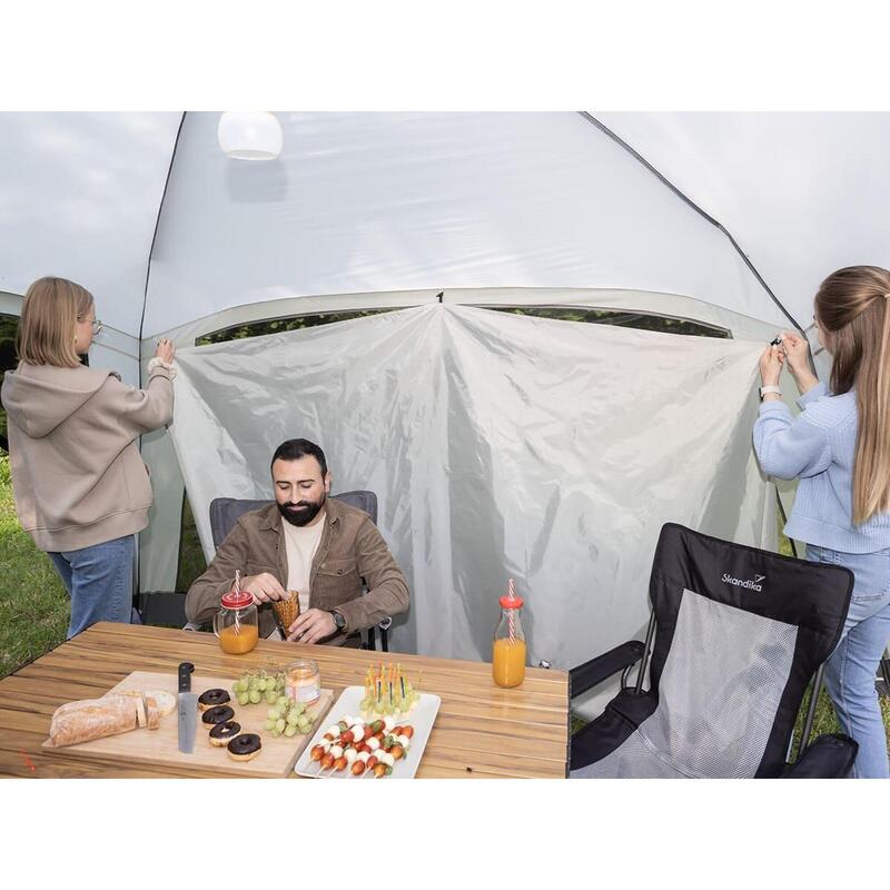 Outdoor Shelter mit Moskitonetz - Pavillon Fortun - 210 cm Stehhöhe - 350x350 cm