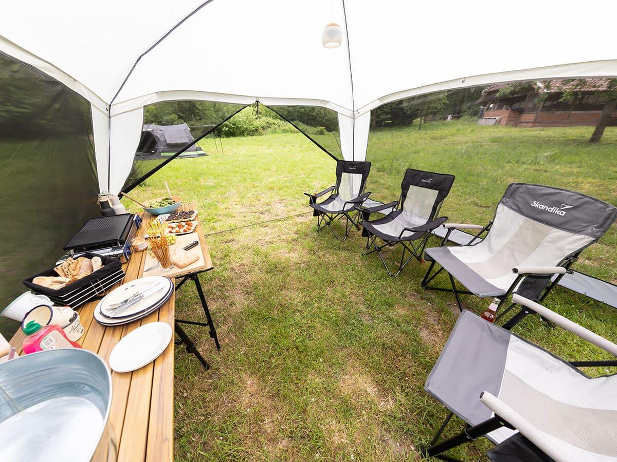 Abri d'extérieur tonnelle avec moustiquaire Pavillon Fortun 350 - hauteur 210 cm 5/8