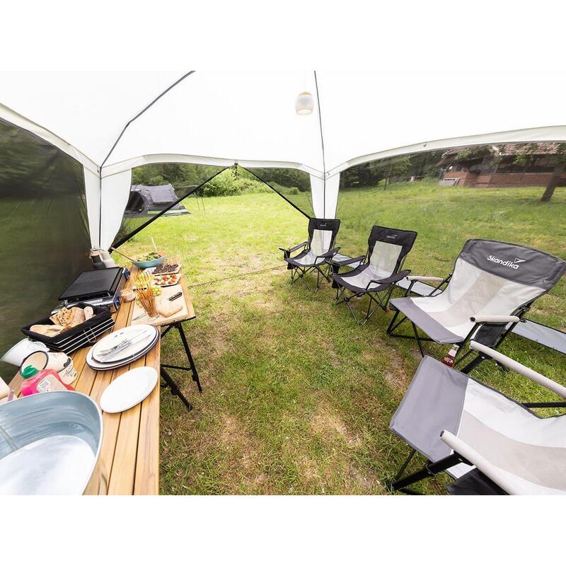 Abri d'extérieur tonnelle avec moustiquaire Pavillon Fortun 350 - hauteur 210 cm