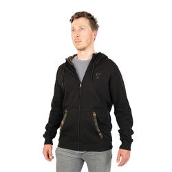 Fox LW Black / Camo Print Zip Hoody Small