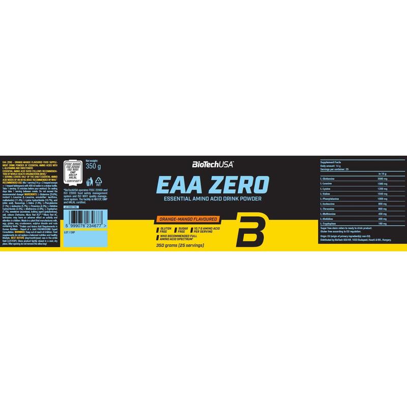 EAA Zero 350g - Orange Mango
