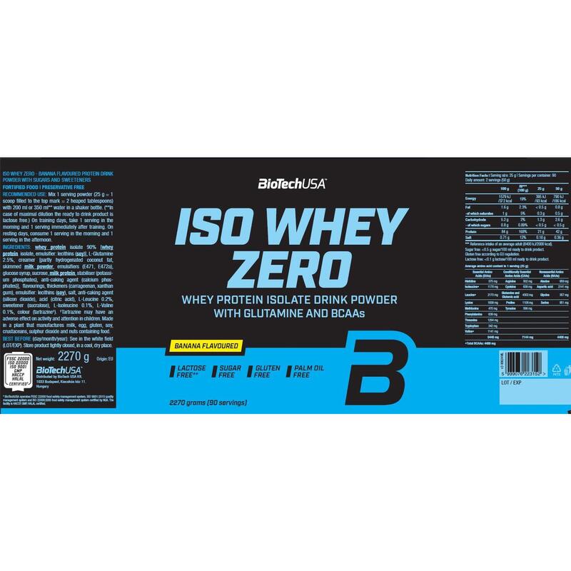 Iso Whey Zero LF (2270g) - Banana