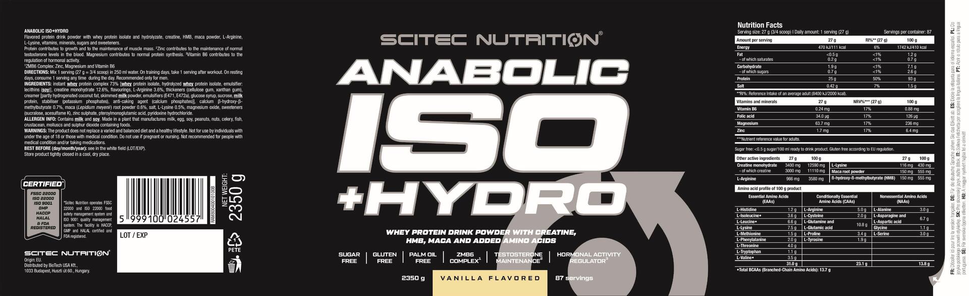 Scitec Nutrition Anabolic Iso+Hydro (920g) - Phuc Tran