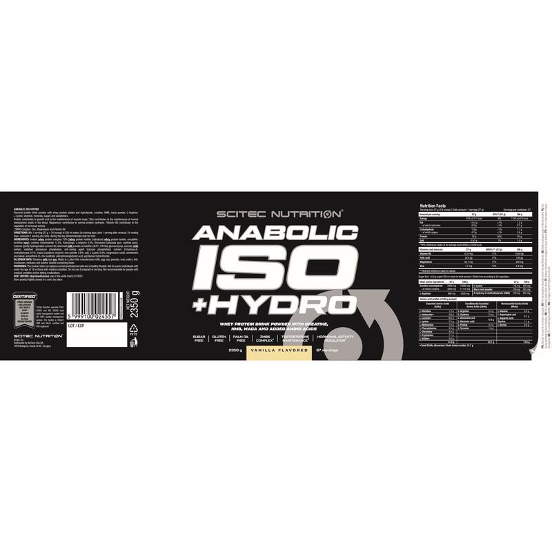 Anabolic Iso+Hydro 2350g - Vanilla