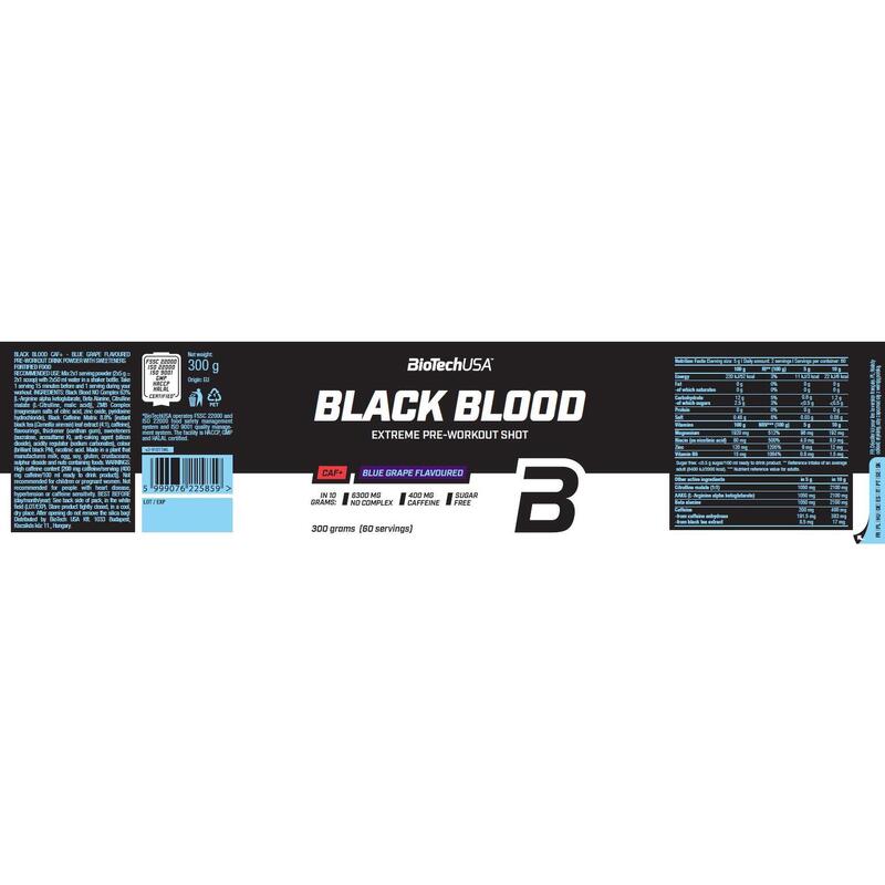 Black Blood CAF+ 300g - Blue Grape