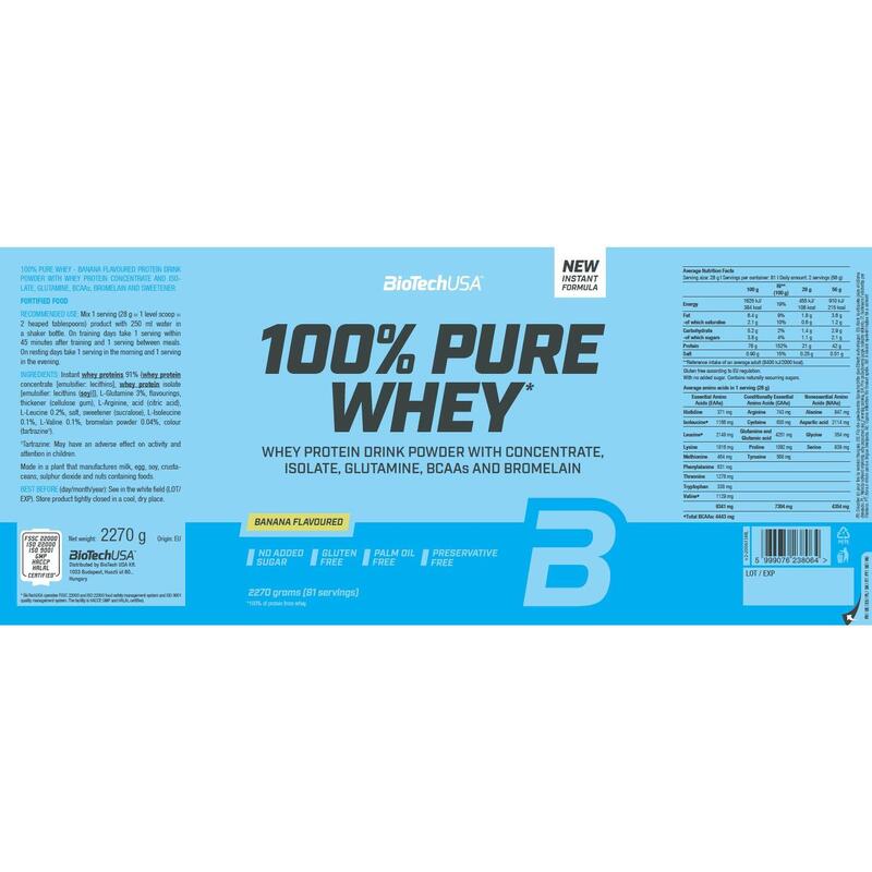 100% Pure Whey (2270g) - Banana