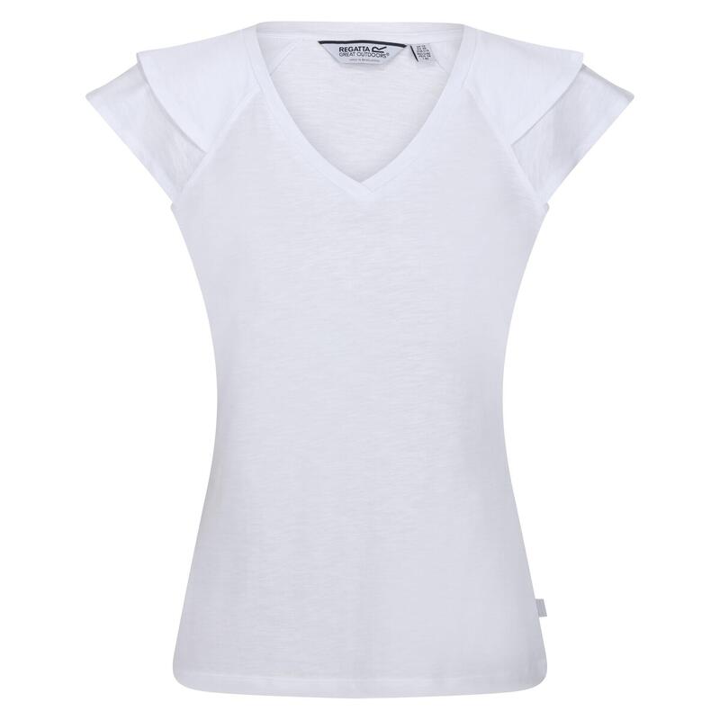 Dames Ferra Frill Tshirt (Wit)