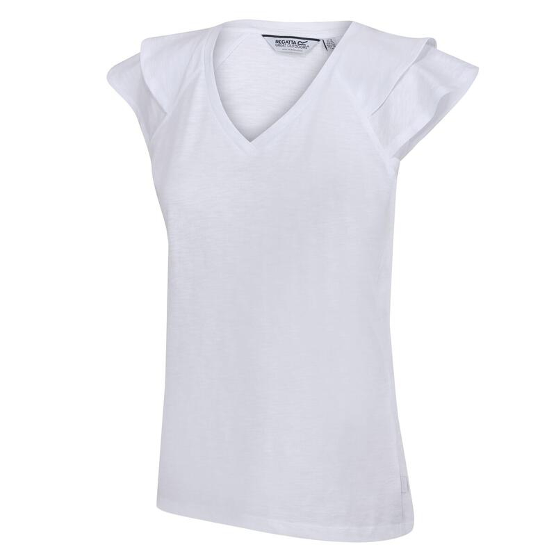 Dames Ferra Frill Tshirt (Wit)