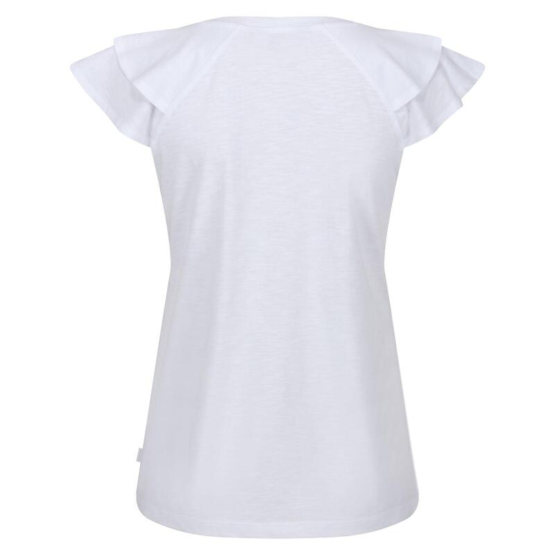 Dames Ferra Frill Tshirt (Wit)