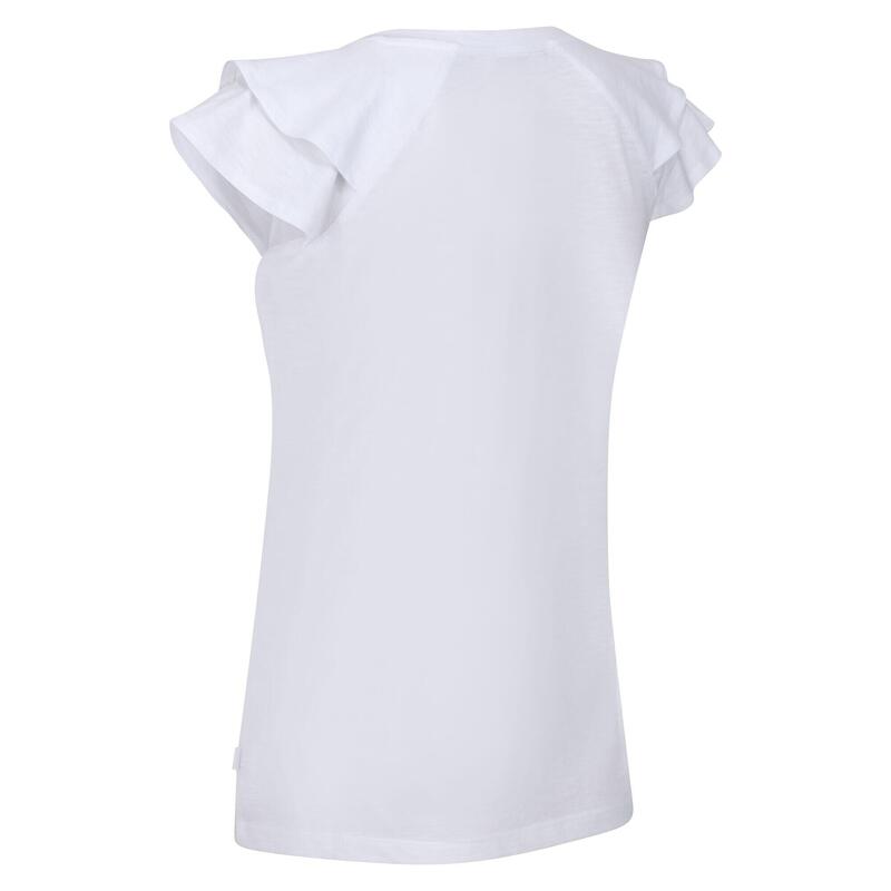 Dames Ferra Frill Tshirt (Wit)