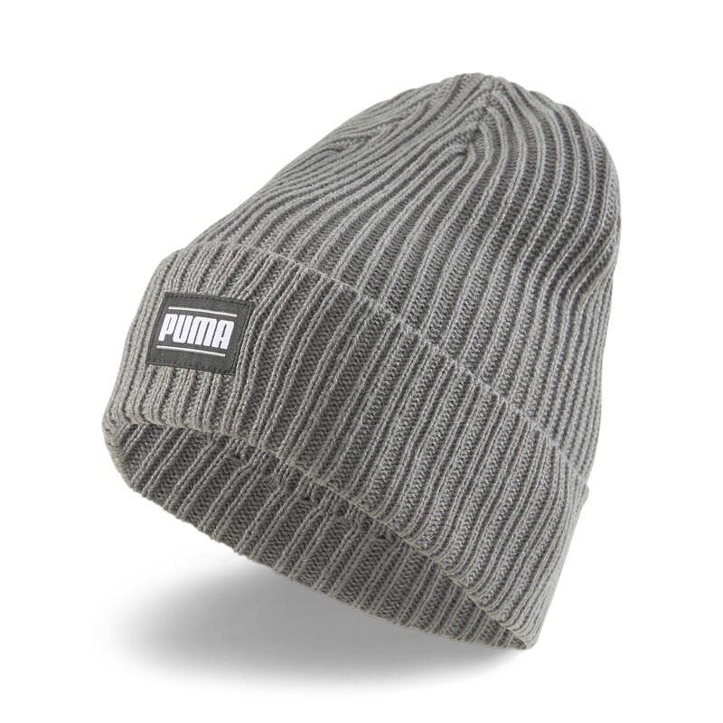 Classic geribbelde beanie met omslag PUMA Smoked Pearl Gray