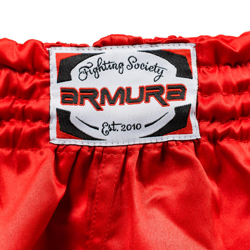 Short kickboxing ARMURA  Muay 2.0 Rosu/negru