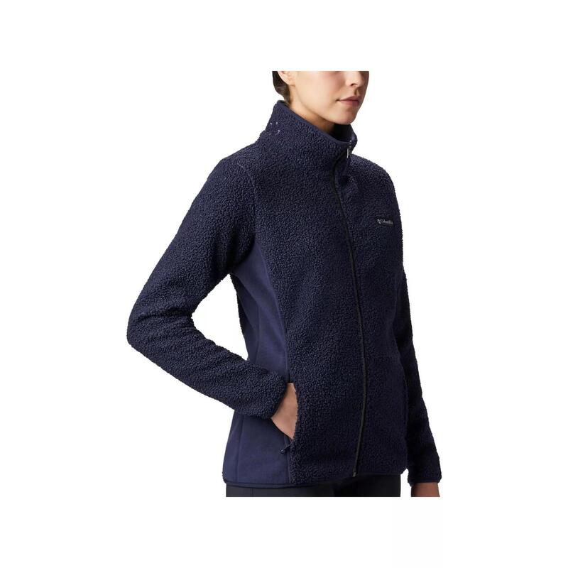 Panorama Full Zip női polár pulóver - sötétkék