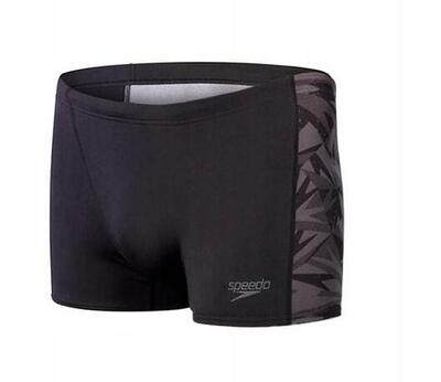 Speedo hyper boom panel aquashort - zwart / grijs - maat 40