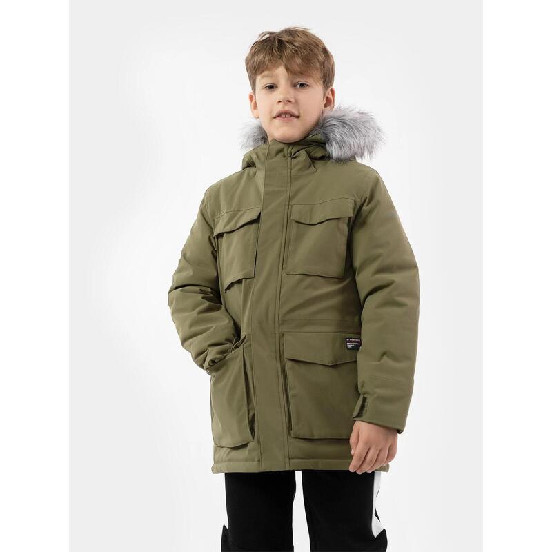 Geacă de oraș membrană 5 000 pentru băieți, Khaki, 134