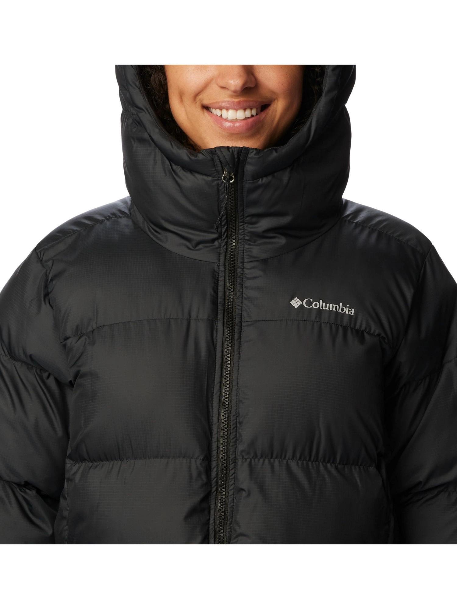 Wintermantel Puffect Long Jacket Damen Schwarz Decathlon