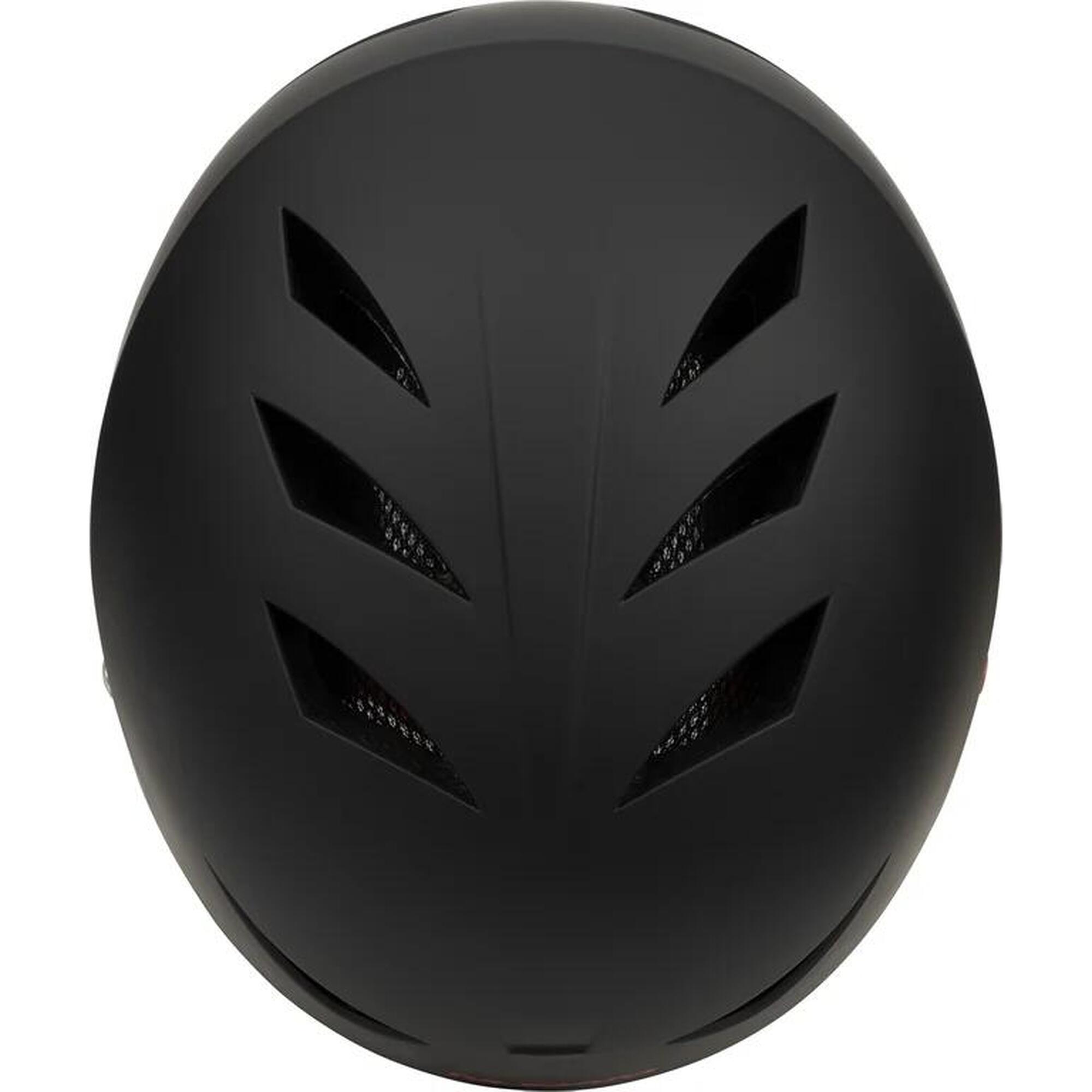 Casca patinaj ajustabila, Nijdam Frost Fyre, Negru/Rosu, S
