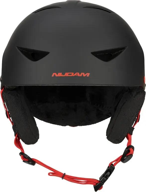 Kask do jazdy na łyżwach Nijdam Frost Fyre Czarny/Czerwony 6/7